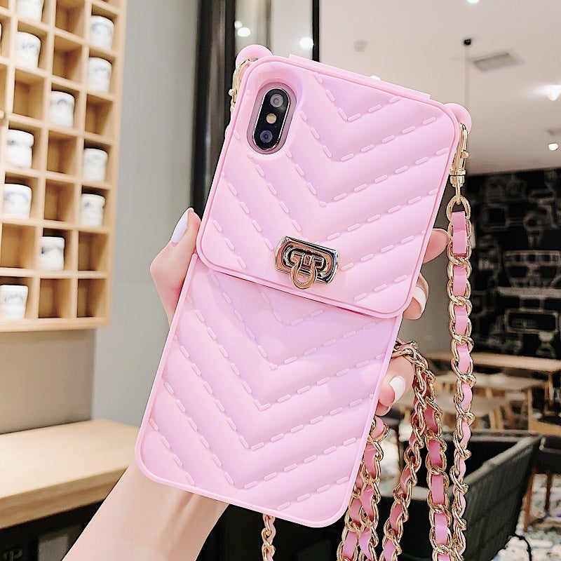 Chain card phone case