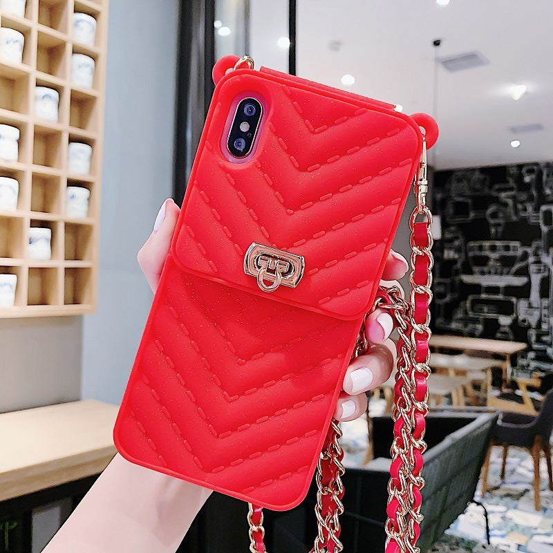 Chain card phone case
