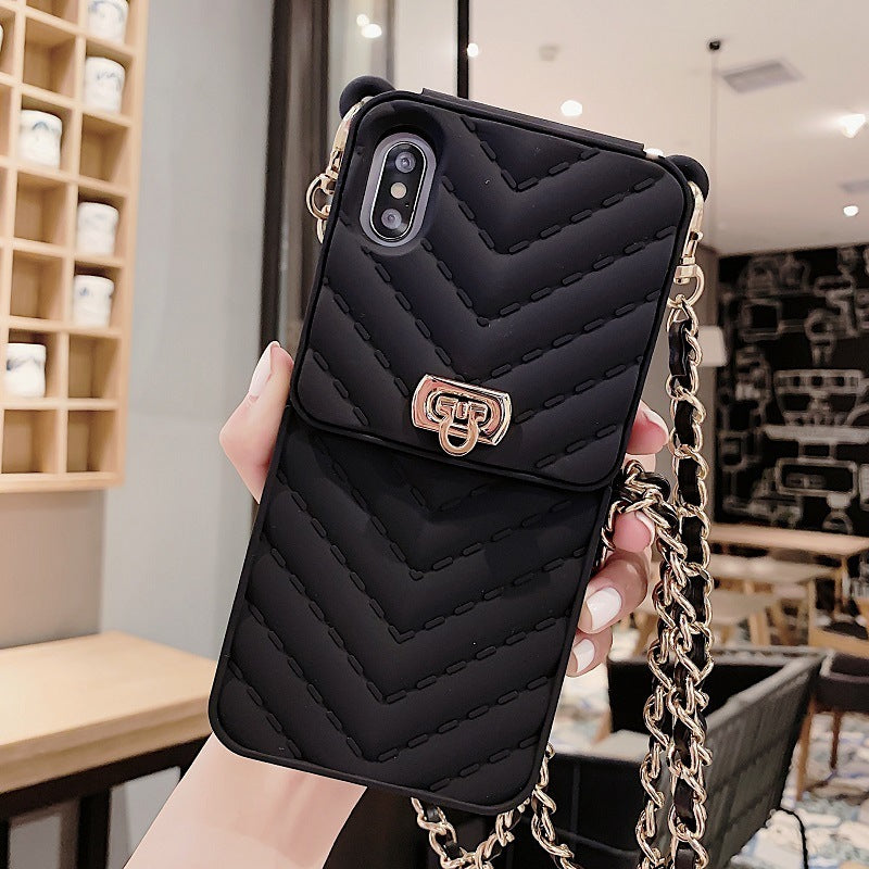 Chain card phone case