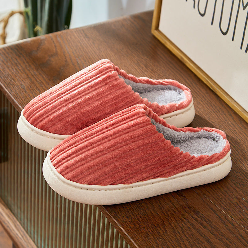 Indoor Warm Poop Feeling Plush Antislip Cotton Slippers