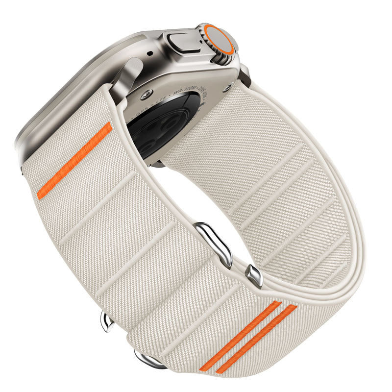 Elastic Nylon Watchband Stainless Steel Buckle