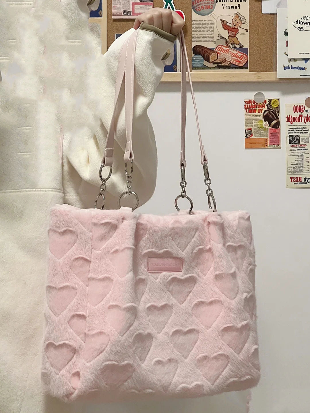 New Large-capacity Love Furry Shoulder Bag